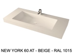 Plan vasque Design, fabrication sur mesure, Largeur 70 à 200 cm x Profondeur 40 à 60 cm, résine minérale ACRYSTONE® SOLID-SURFACE Finition lisse blanc mate, Livraison Offerte et Rapide.